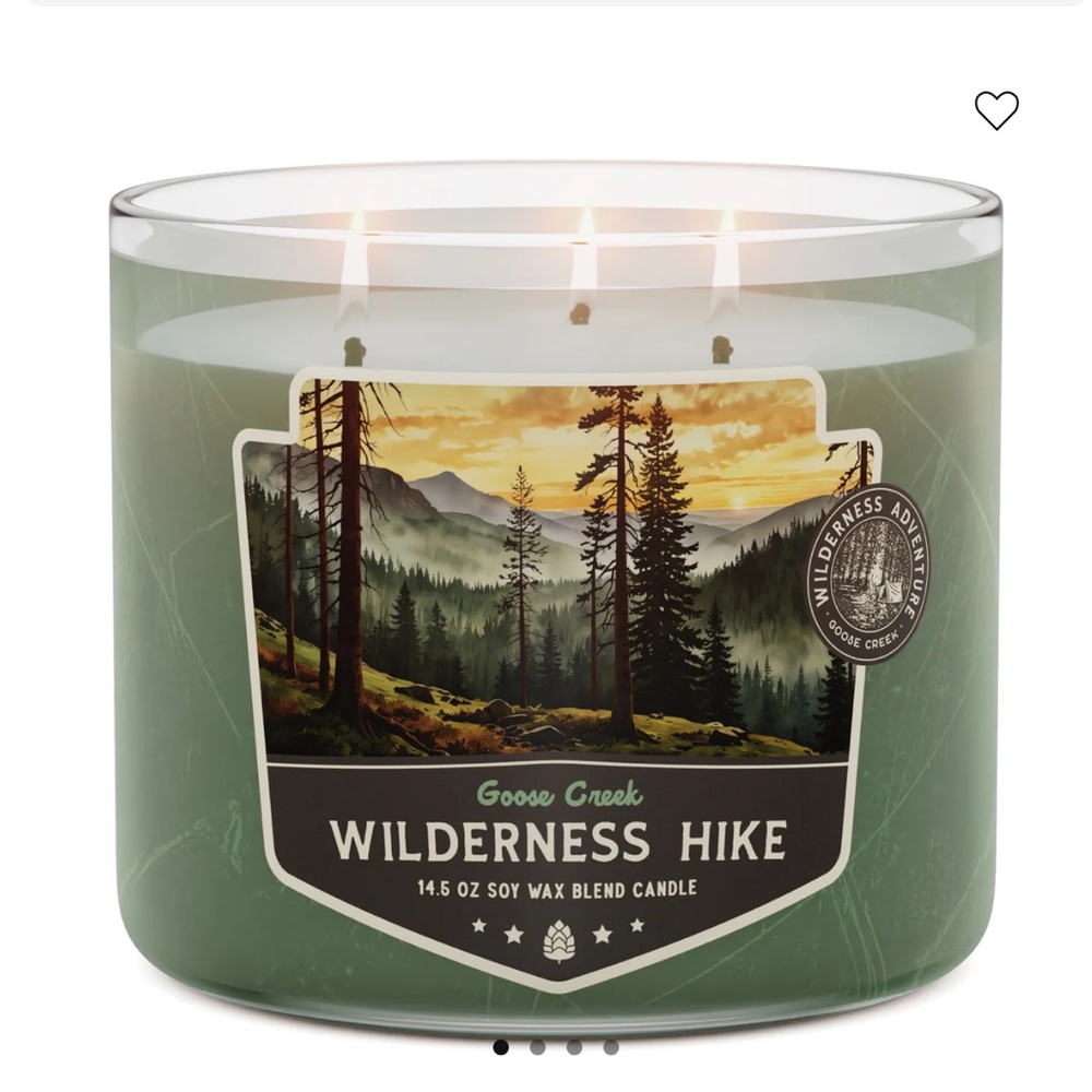 🌲 GC Wilderness Hike Forest Green 3-Wick Candle NEW